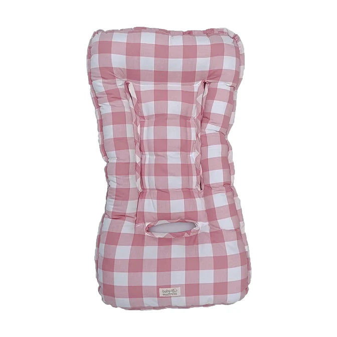 Cojín para Coche - Algodón - Vichy Rosa | Baby Mattress