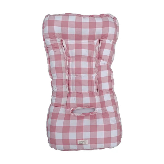 Cojín para Coche - Algodón - Vichy Rosa | Baby Mattress