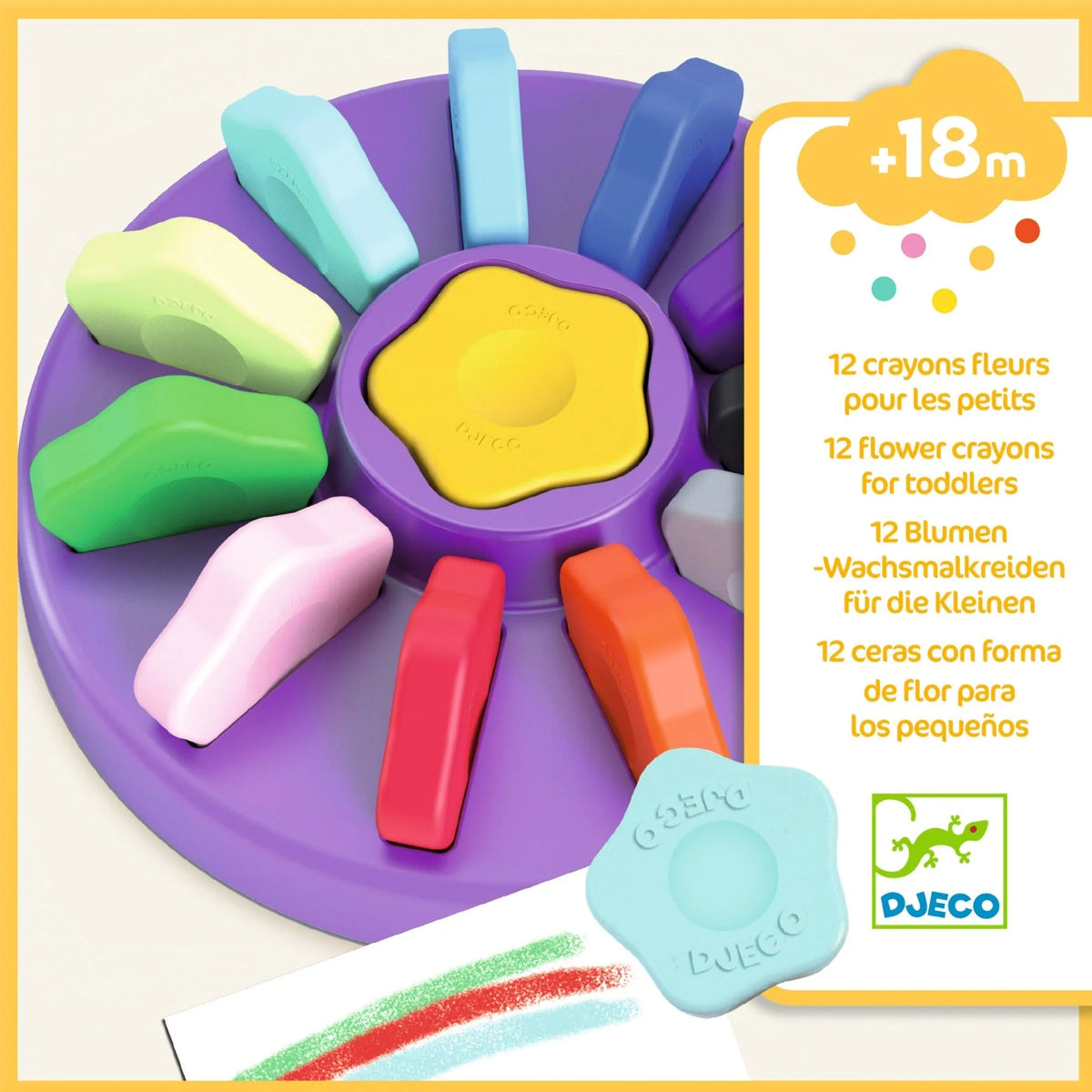 Set de 12 Crayones de Flores | Djeco