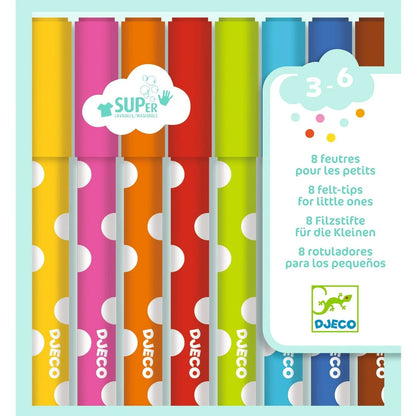 Set de 8 Plumones Suaves para Niños Pequeños | Djeco