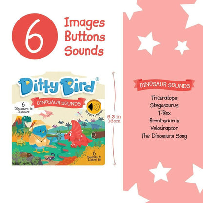 Libro Interactivo Musical - Dinosaur Sounds | Ditty Bird