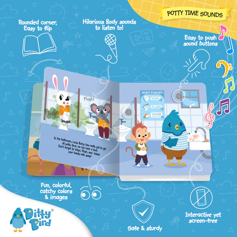 Libro Interactivo Musical - Potty Time Sounds | Ditty Bird