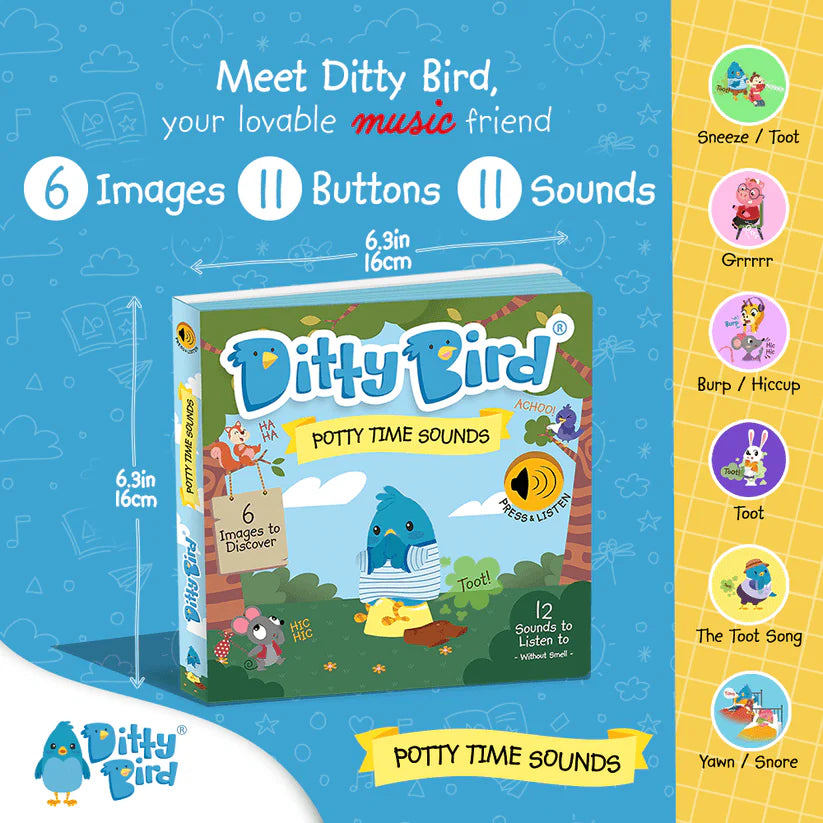 Libro Interactivo Musical - Potty Time Sounds | Ditty Bird