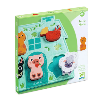 Puzzle Madera y Fieltro Encaje - Mouki | Djeco