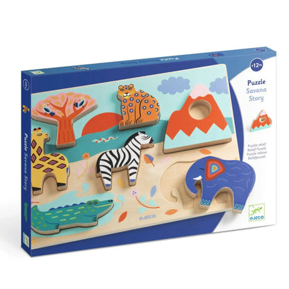 Puzzle Madera Encaje - Savana Story | Djeco