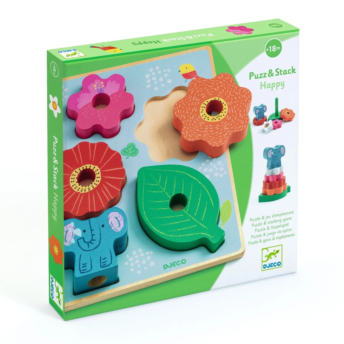 [OUT-EM] Puzzle Madera Encaje - Puzz Stack Happy | Djeco