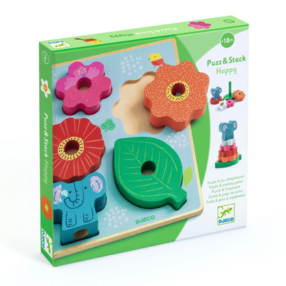 [OUT-EM] Puzzle Madera Encaje - Puzz Stack Happy | Djeco
