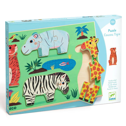 Puzzle Madera Encaje - Coucou Tigre | Djeco