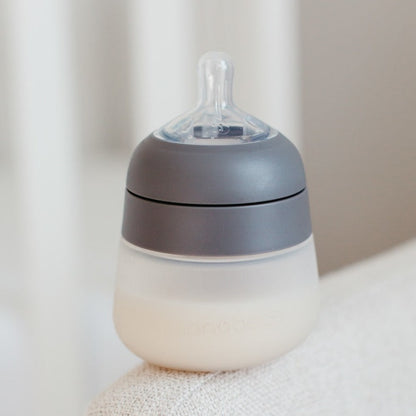 Pack 3 Mamaderas de Silicona 150 ml - Gris | Nanobebé