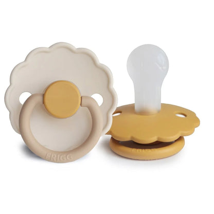 Pack de 2 Chupetes de Silicona - Daisy - Chamomile / Honey Gold | FRIGG