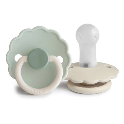 Pack de 2 Chupetes de Silicona - Daisy - Little Darling / Cream | FRIGG