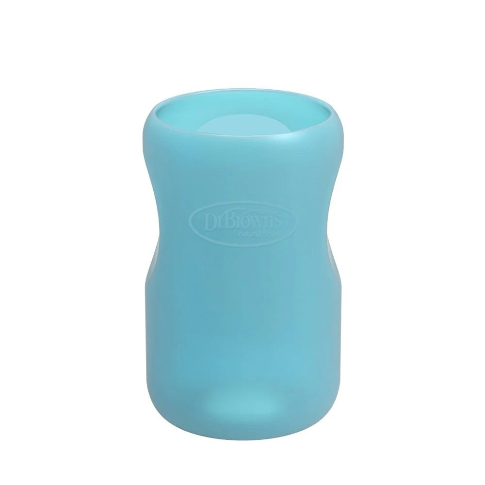 Funda Protectora para Mamadera de Vidrio Boca Ancha - Azul | Dr. Brown's