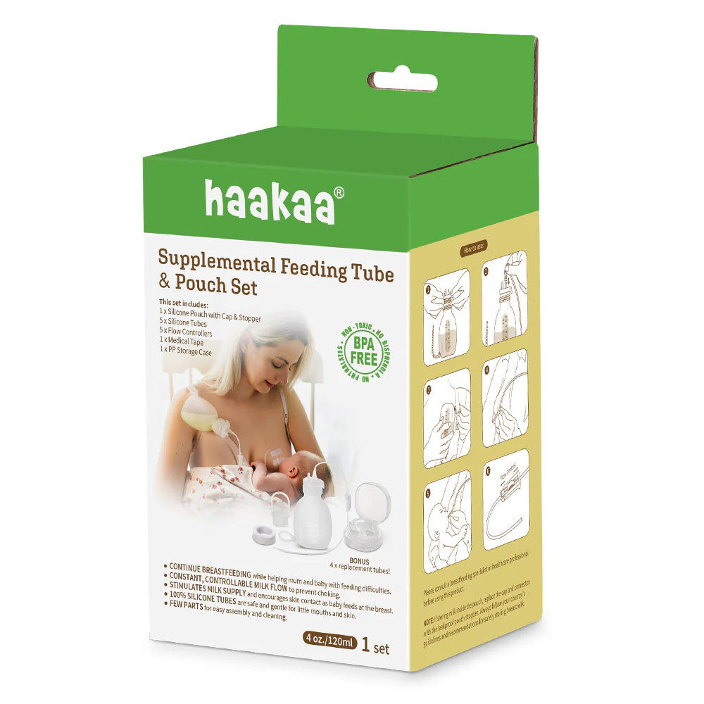 Sonda y Bolsa para Alimentación Suplementaria | haakaa
