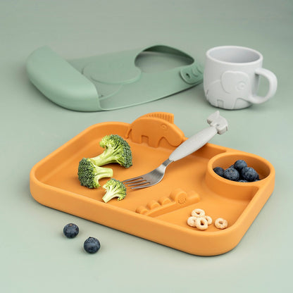 Plato con Compartimientos Peekaboo Deer Friends - Mostaza | Done by deer