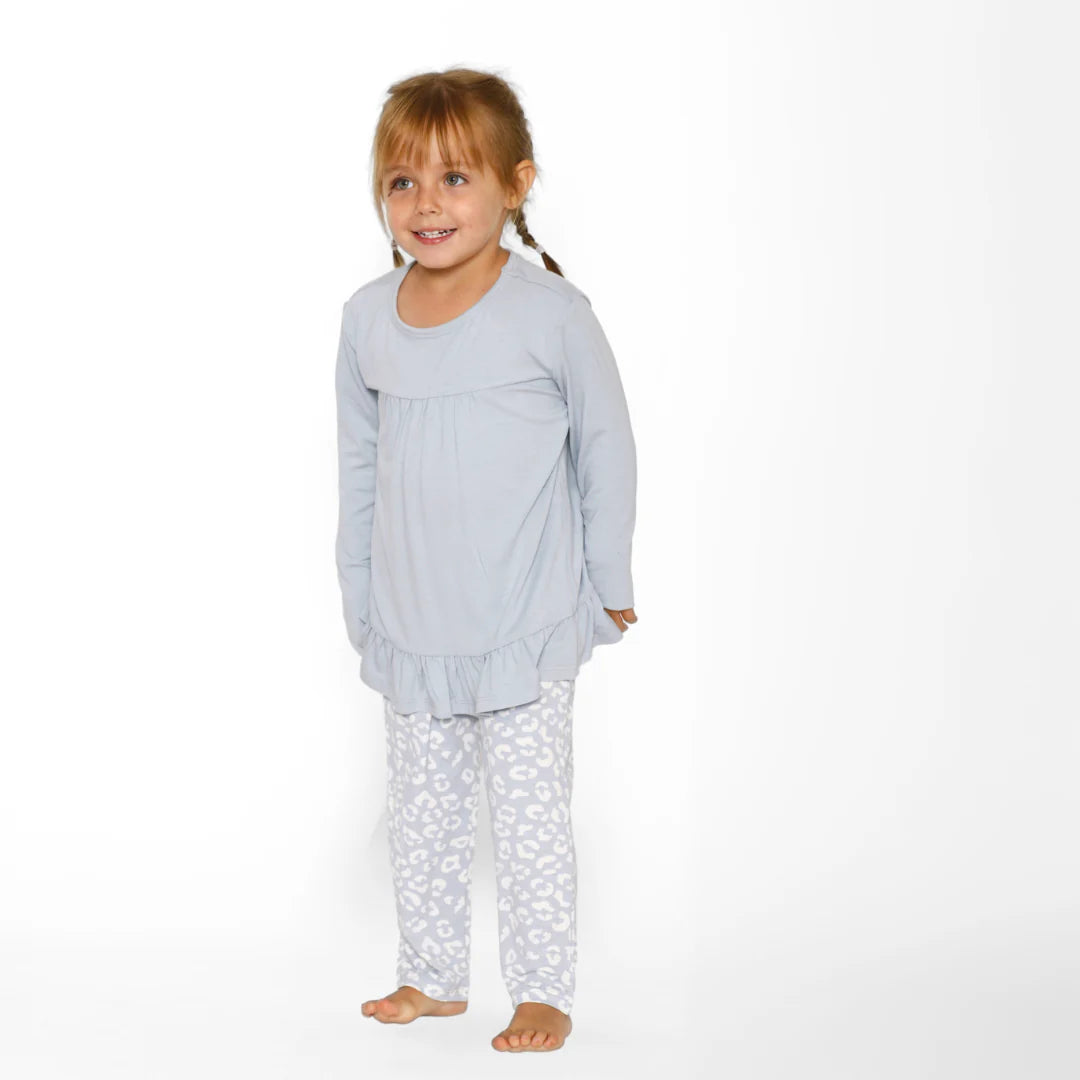 Pijama Niña de Algodón Pima - Celeste | Nala Maternity