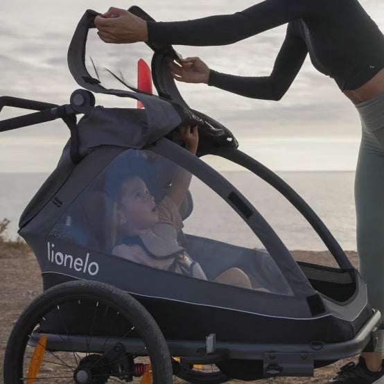 Cama Remolque para Bicicleta y Coche - Grey Stone | Lionelo