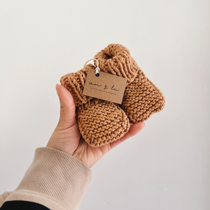 Botín tejido (0-6 meses) - Camel | An y Lu