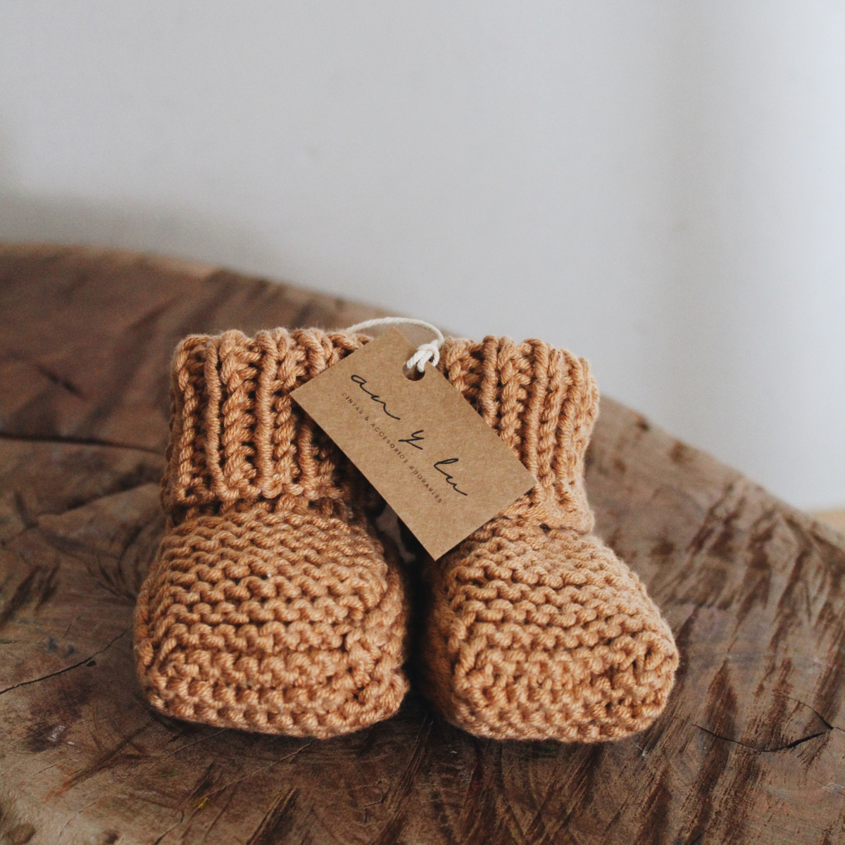Botín tejido (0-6 meses) - Camel | An y Lu