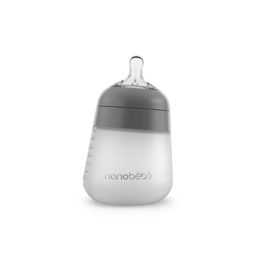 Silicone baby bottle 270 ml - Grey