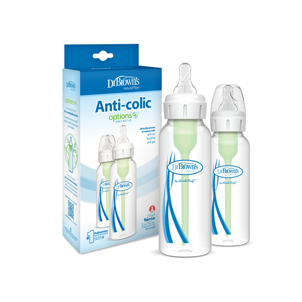Pack de 2 Mamaderas Anticólicos - 250ml | Dr. Brown's