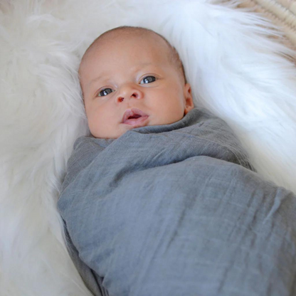 Pack de 3 Muselinas 80x70 cm - Estrellas Gris | Mon Baby