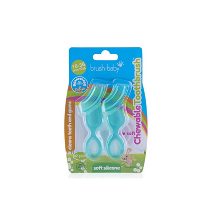 Cepillo de Dientes Masticable para Bebés (2 unidades) | Brush Baby