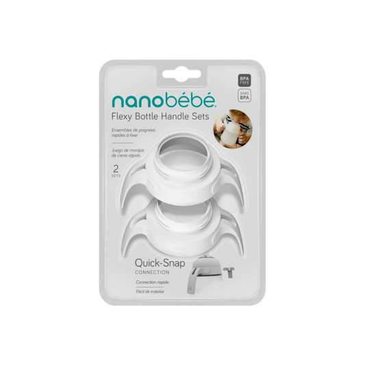 Pack of 2 Baby Bottle Handles - White