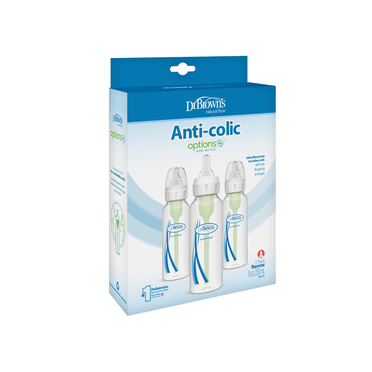 Pack de 3 Mamaderas Anticólicos - 250ml | Dr. Brown's