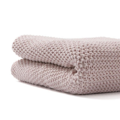 Manta Punto Rice 100% Algodón Orgánico - Rosa | Bonjourbébé