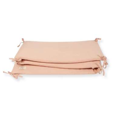 Protector de Cuna de Muselina en Algodón Orgánico - Rosa | LOU BLOOM