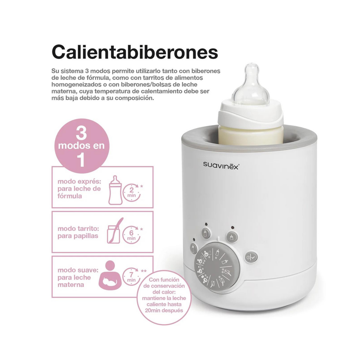 Calienta Mamaderas 3 en 1 | Suavinex