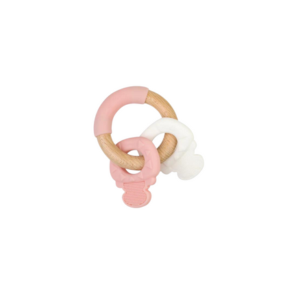 Anillo Mordedor Llaves - Rosa | Saro