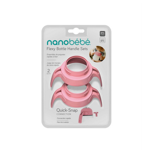 Pack of 2 Baby Bottle Handles - Pink