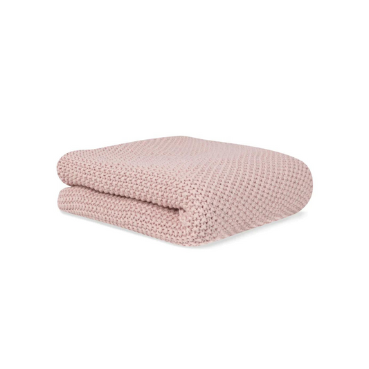 Manta Punto Rice 100% Algodón Orgánico - Rosa | Bonjourbébé