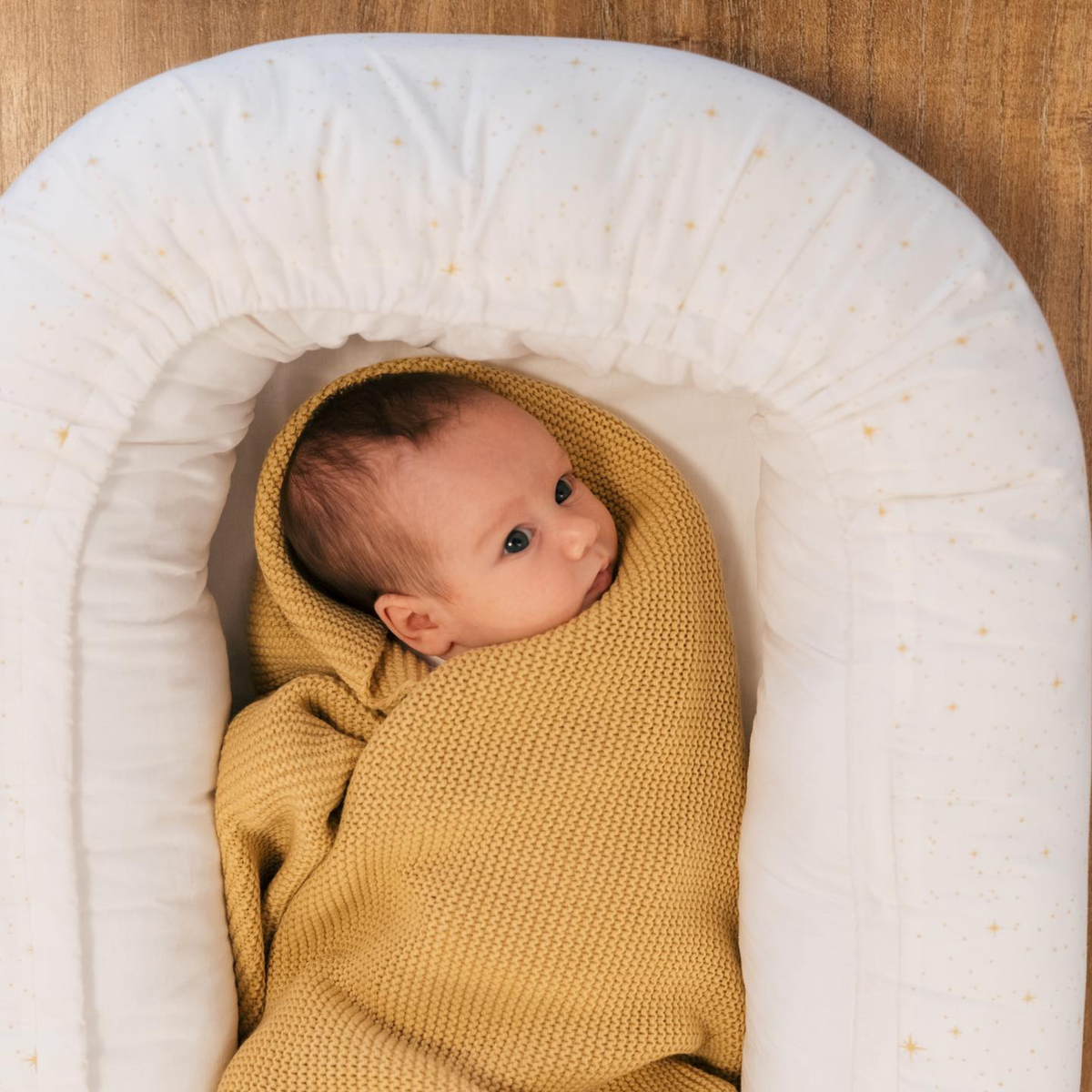 Manta Punto Rice 100% Algodón Orgánico - Mostaza | Bonjourbébé