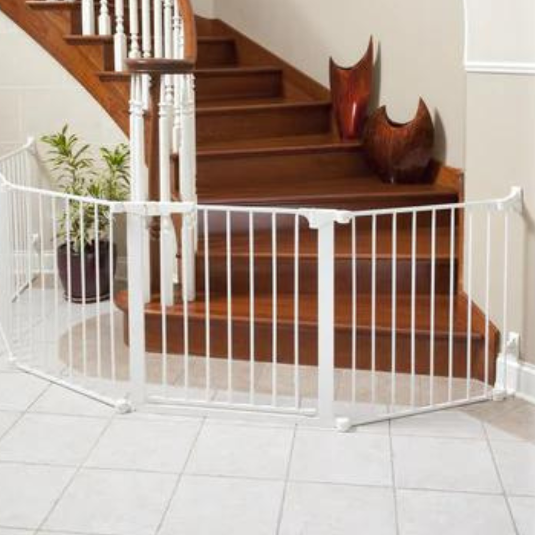 Puerta de Seguridad Autoconfigurable con Cierre Automático (210 cm) - Blanco | KidCo