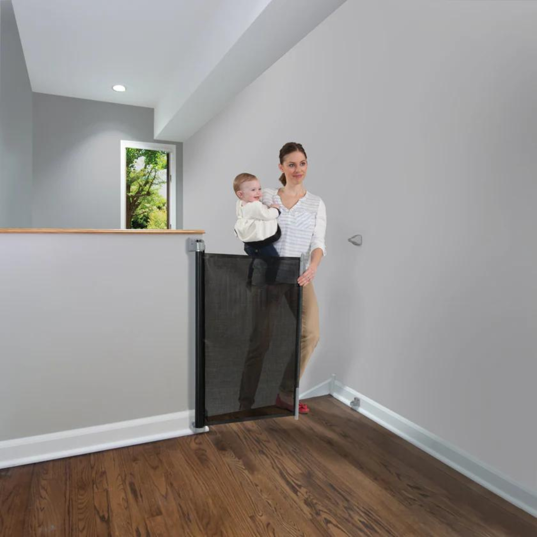 Puerta de Seguridad Infantil Retráctil (140 cm) - Negro | KidCo