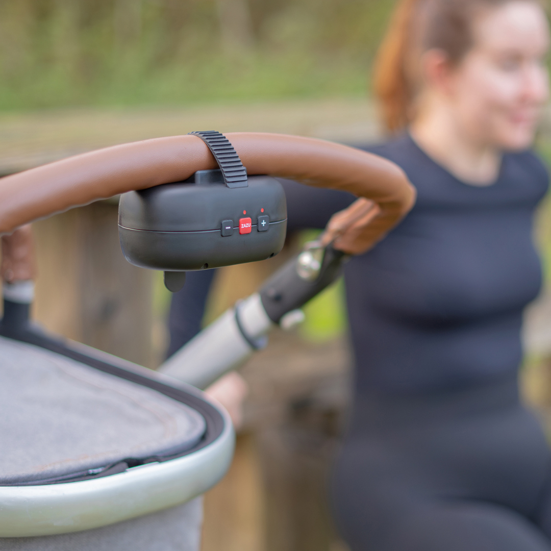 Mecedor de Coches Portátil con Batería Recargable y Sensor de Llanto - Negro | Zazu