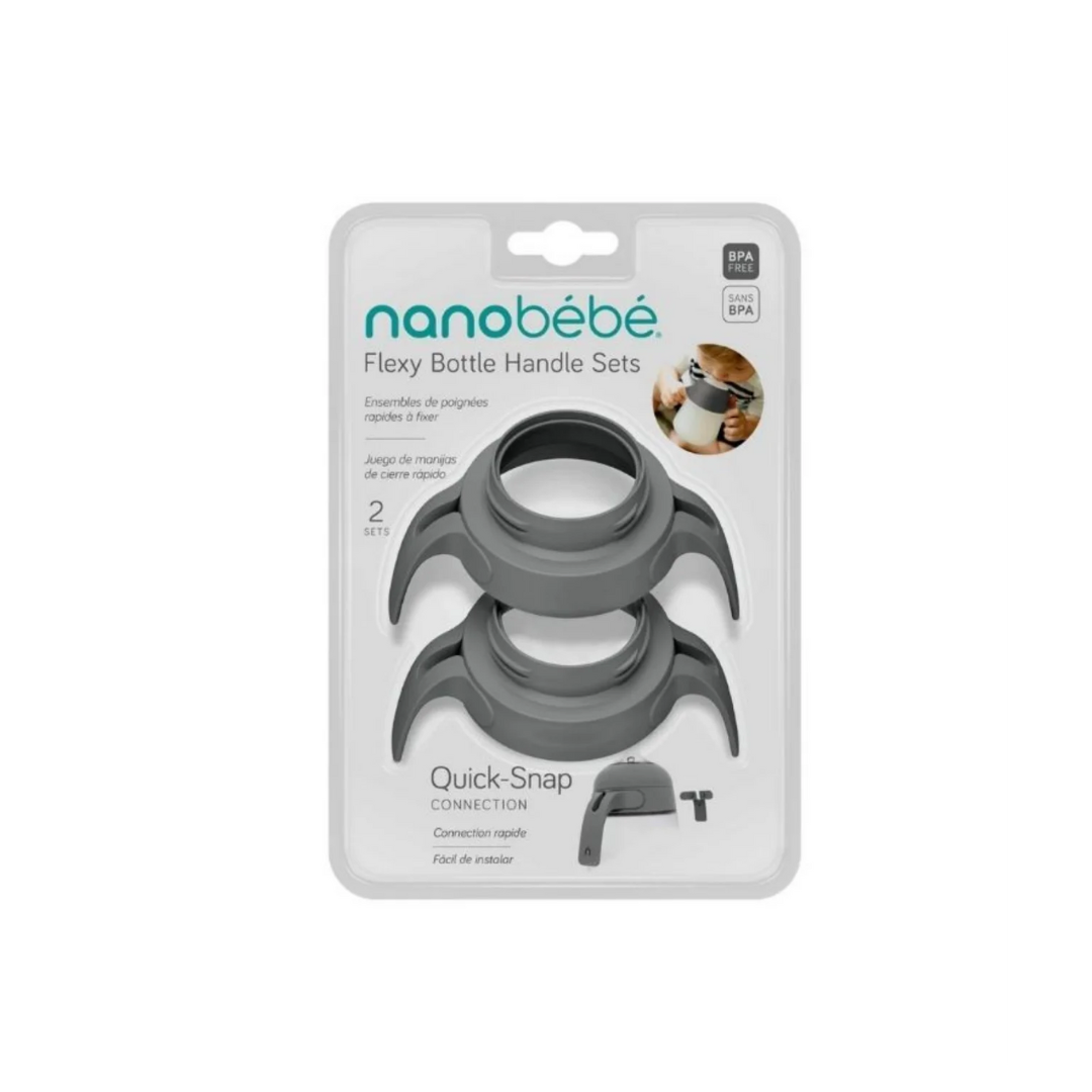 Pack 2 Asas Mamadera - Gris | Nanobebé