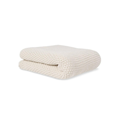 Manta Punto Rice 100% Algodón Orgánico - Blanco Natural | Bonjourbébé