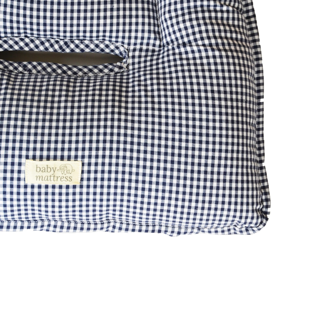 Cojín para Coche - Algodón - Azul Cuadrille | Baby Mattress