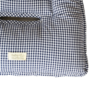 Cojín para Coche - Algodón - Azul Cuadrille | Baby Mattress