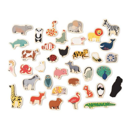 Figuras Magnéticas de Madera - Animales Magnimo | Djeco