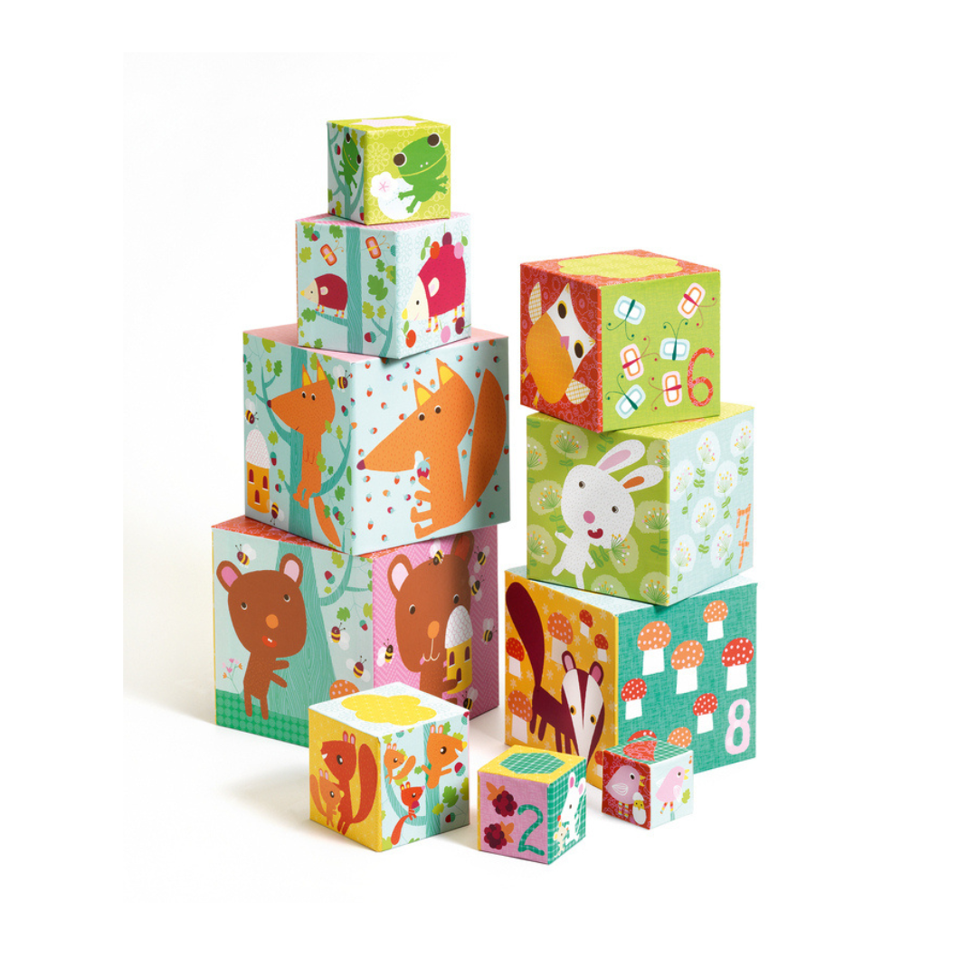 Cubos Apilables 10 Unidades - Bosque | Djeco