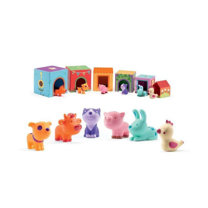 Cubos Apilables con Animales - Topanifarm | Djeco