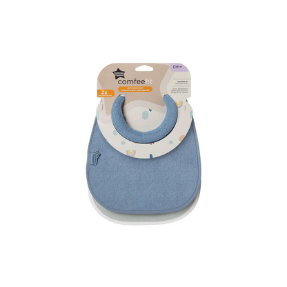 Set de 2 Baberos Absorbentes Reversibles - Azul | Tommee Tippee