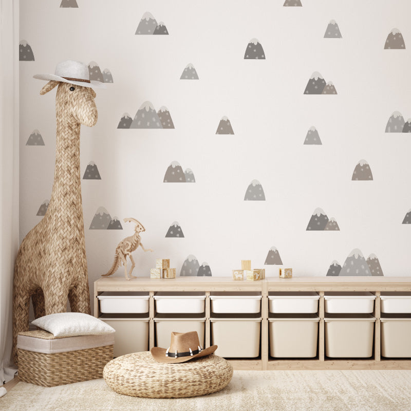Stickers Decorativos Para Muros - Volcanes Taupe y Gris | Murami