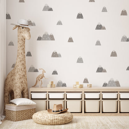 Stickers Decorativos Para Muros - Volcanes Taupe y Gris | Murami