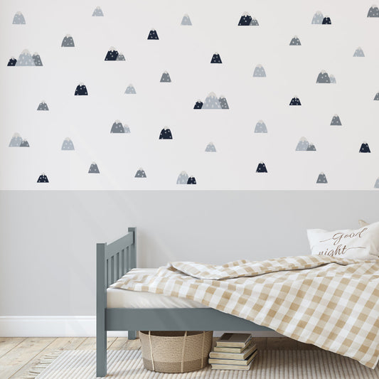Stickers Decorativos Para Muros - Volcanes Azul y Celeste | Murami