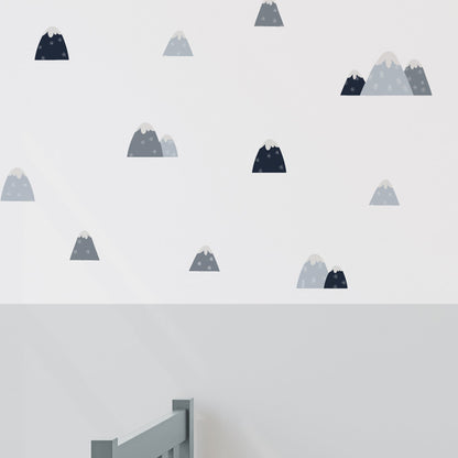 Stickers Decorativos Para Muros - Volcanes Azul y Celeste | Murami